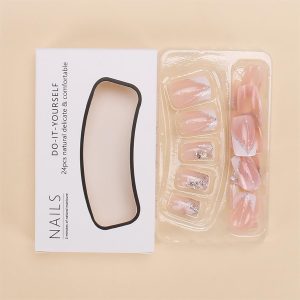 24pcs Short Square Press on Nails