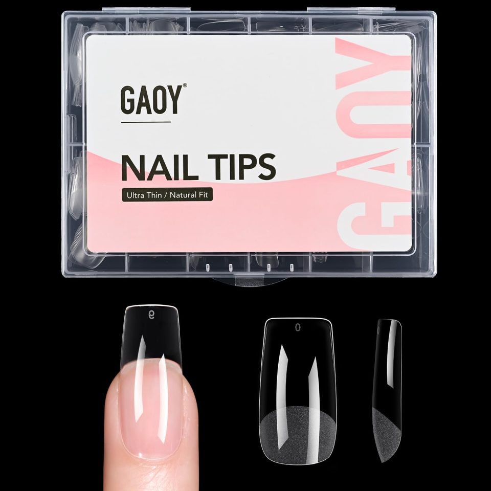 Medium Square Fake Gel Nail Tips.