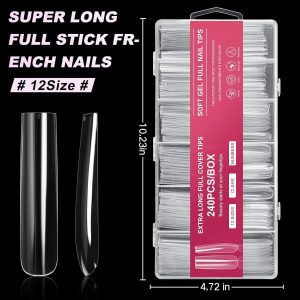 AORAEM Extra Long Square Full Cover Nail