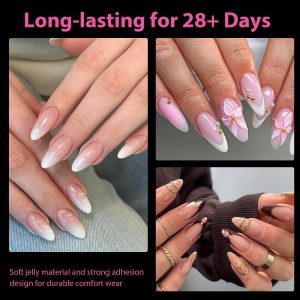 Almond Gel Nail Tips.