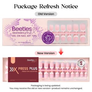 Beetles French Tip Press On Nails